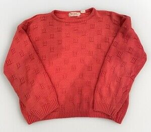 Vintage 90’s The Kenya Collection Textured Knit Sweater Pink Women's Size S